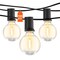 Black-Clear G40 LED String Lights 100ft 50 Bulbs Warm Glow Outdoor